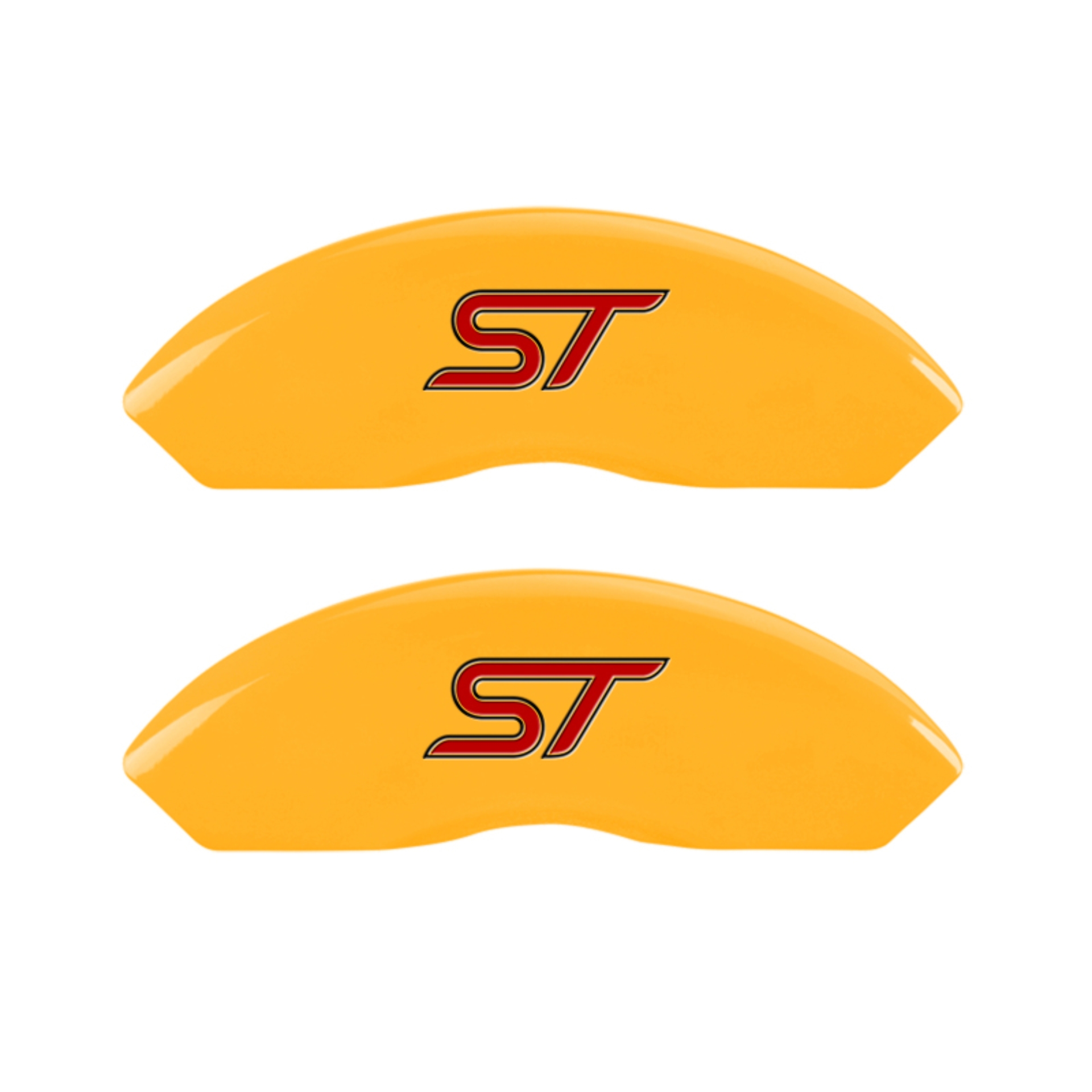 Picture of MGP 4 Caliper Covers Engraved Front & Rear No bolts-ST Yellow finish black ch