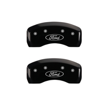 Picture of MGP 4 Caliper Covers Engraved Front & Rear MGP Red finish silver ch