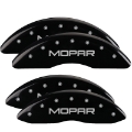 Picture of MGP 4 Caliper Covers Engraved Front & Rear MOPAR Black finish silver ch
