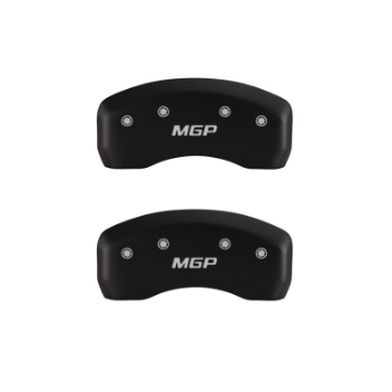 Picture of MGP 4 Caliper Covers Engraved Front & Rear MOPAR Yellow finish black ch