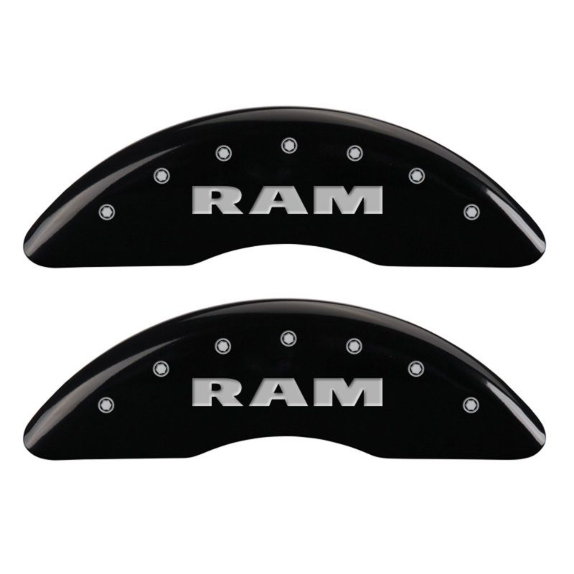 Picture of MGP 4 Caliper Covers Engraved Front & Rear RAM Black finish silver ch