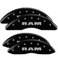 Picture of MGP 4 Caliper Covers Engraved Front & Rear RAM Black finish silver ch