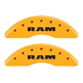 Picture of MGP 4 Caliper Covers Engraved Front RAM Engraved Rear RAMHEAD Yellow finish black ch