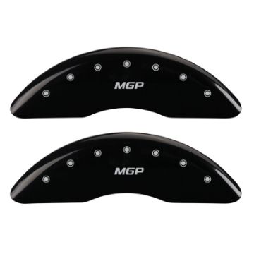 Picture of MGP 4 Caliper Covers Engraved Front & Rear MGP Black finish silver ch