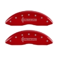 Picture of MGP 4 Caliper Covers Engraved Front Lincoln Engraved Rear MKT Red finish silver ch