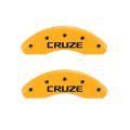 Picture of MGP 4 Caliper Covers Engraved Front & Rear Cruze Yellow finish black ch