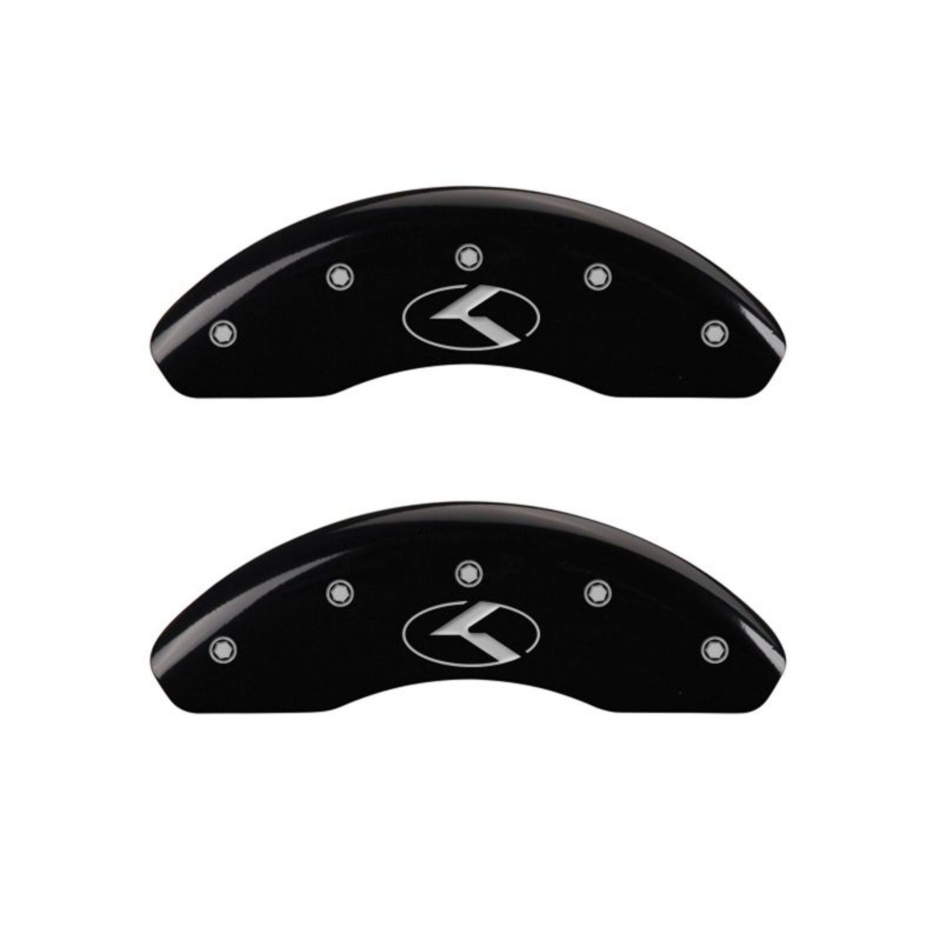 Picture of MGP 4 Caliper Covers Engraved Front & Rear Circle K-Kia Black finish silver ch