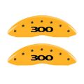Picture of MGP 4 Caliper Covers Engraved Front & Rear 300 Yellow finish black ch