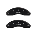 Picture of MGP 4 Caliper Covers Engraved Front Charger Engraved Rear RT Black finish silver ch