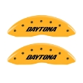 Picture of MGP 4 Caliper Covers Engraved Front & Rear Daytona Yellow finish black ch