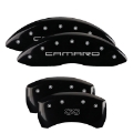 Picture of MGP 4 Caliper Covers Engraved Front & Rear Daytona Yellow finish black ch
