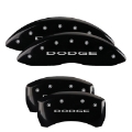 Picture of MGP 4 Caliper Covers Engraved Front & Rear With out stripes-Dodge Black finish silver ch