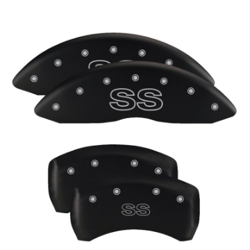Picture of MGP 4 Caliper Covers Engraved Front & Rear MGP Black finish silver ch