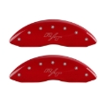 Picture of MGP 4 Caliper Covers Engraved Front & Rear Vintage Style-RT Red finish silver ch