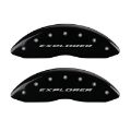 Picture of MGP 4 Caliper Covers Engraved Front & Rear Explorer Black finish silver ch