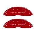 Picture of MGP 4 Caliper Covers Engraved Front Block-Challenger Engraved Rear Vintage Style-RT Red fnsh slvr ch