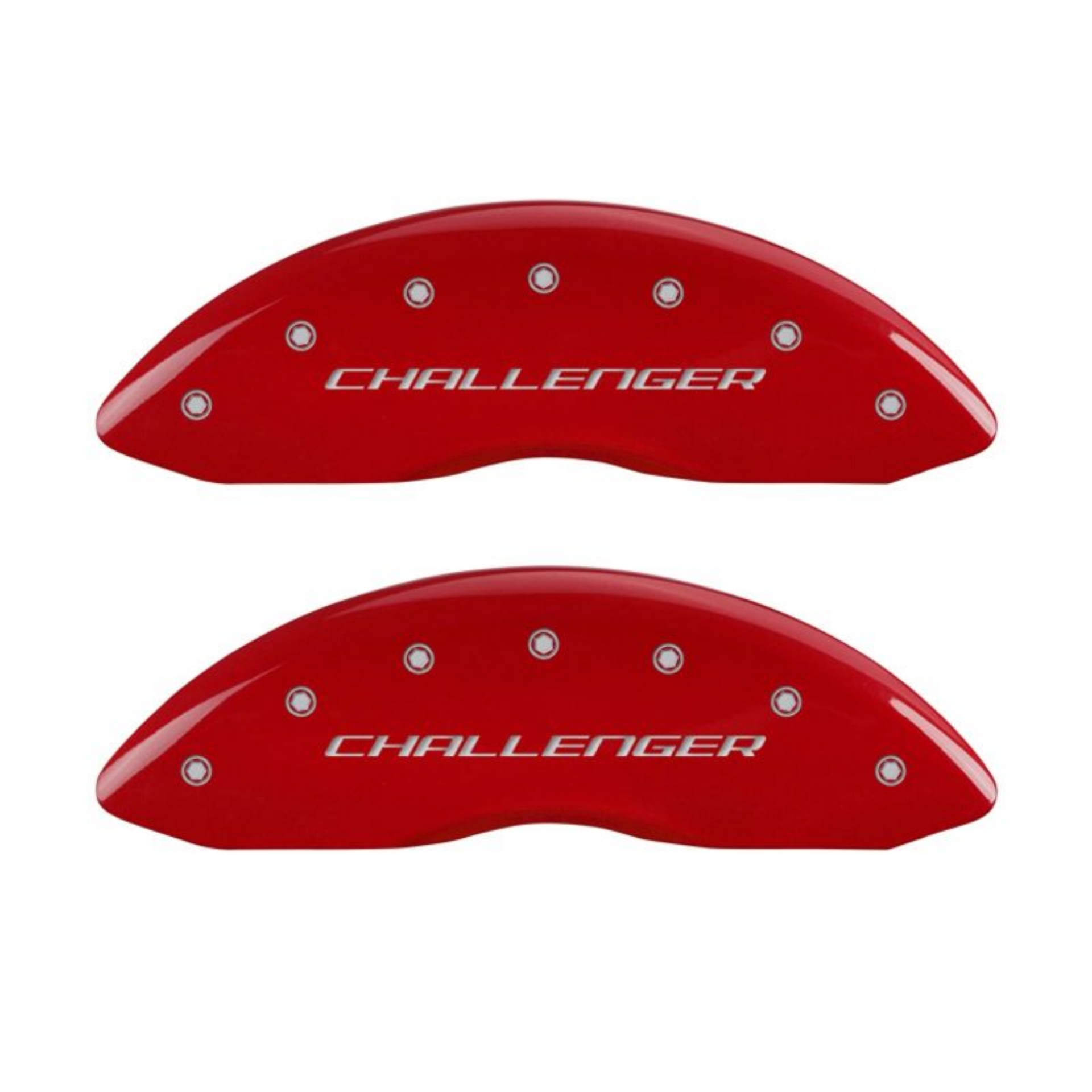Picture of MGP 4 Caliper Covers Engraved Front Block-Challenger Engraved Rear Vintage Style-RT Red fnsh slvr ch