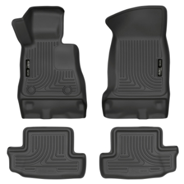Picture of Husky Liners 16-17 Chevy Camaro WeatherBeater Front and Second Row Black Floor Liners
