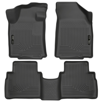 Picture of Husky Liners 2016 Nissan Maxima WeatherBeater Front and Second Row Black Floor Liners