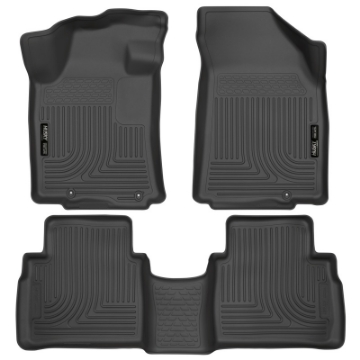 Picture of Husky Liners 2016 Nissan Maxima WeatherBeater Front and Second Row Black Floor Liners