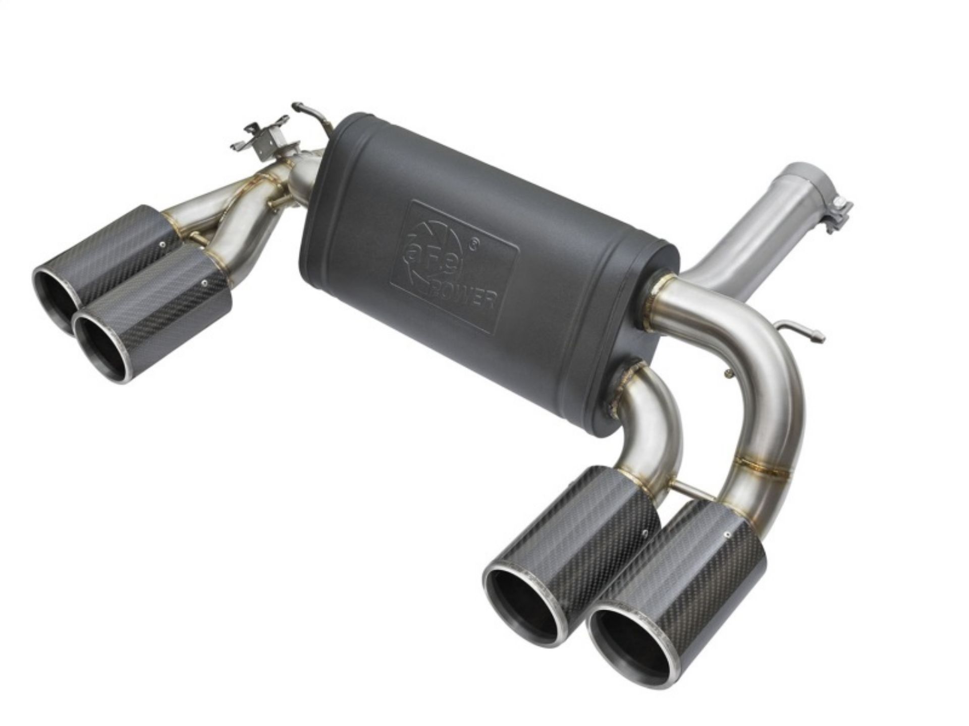 Picture of aFe MACHForce XP 3in - 2 1-2in Axle Back 304SS Exhaust w- Carbon Fiber Tips 16-17 BMW M2 f87