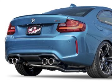 Picture of aFe MACHForce XP 3in - 2 1-2in Axle Back 304SS Exhaust w- Carbon Fiber Tips 16-17 BMW M2 f87