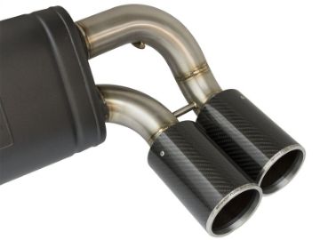 Picture of aFe MACHForce XP 3in - 2 1-2in Axle Back 304SS Exhaust w- Carbon Fiber Tips 16-17 BMW M2 f87