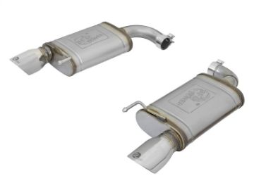 Picture of aFe MACHForce XP 2-5in 409 Stainless Axle Back Exhaust w-Stainless Tips 15-17 Ford Mustang I4-2-3L