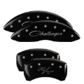 Picture of MGP 4 Caliper Covers Engraved Front Cursive-Challenger Engraved Rear RT Black finish silver ch