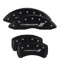 Picture of MGP 4 Caliper Covers Engraved Front & Rear Cursive-Challenger Black finish silver ch