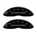 Picture of MGP 4 Caliper Covers Engraved Front & Rear With out stripes-Dodge Black finish silver ch