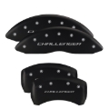 Picture of MGP 4 Caliper Covers Engraved Front & Rear RT1-Truck Black finish silver ch