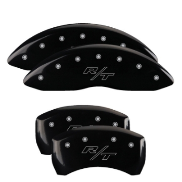 Picture of MGP 4 Caliper Covers Engraved Front & Rear Vintage Style-RT Black finish silver ch