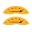 Picture of MGP 4 Caliper Covers Engraved Front & Rear With stripes-Charger Yellow finish black ch