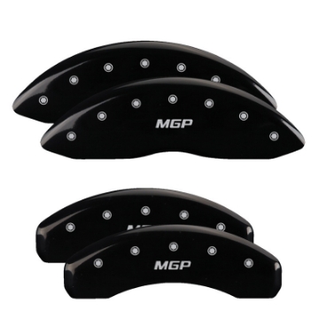 Picture of MGP 4 Caliper Covers Engraved Front & Rear Block-Charger Yellow finish black ch