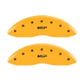 Picture of MGP Front set 2 Caliper Covers Engraved Front MGP Yellow finish black ch
