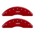 Picture of MGP 4 Caliper Covers Engraved Front & Rear MGP Red finish silver ch
