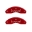 Picture of MGP Front set 2 Caliper Covers Engraved Front 2015-Civic Red finish silver ch