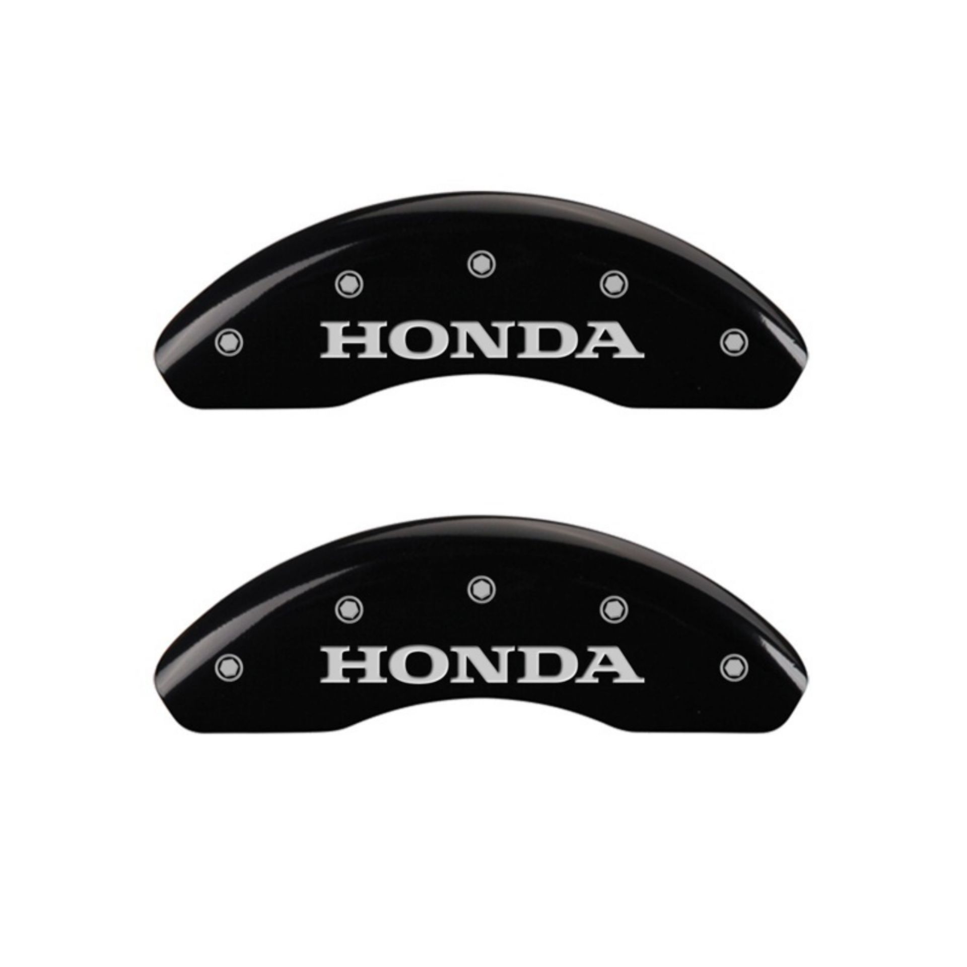 Picture of MGP Front set 2 Caliper Covers Engraved Front Honda Black finish silver ch