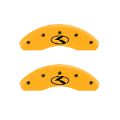 Picture of MGP 4 Caliper Covers Engraved Front & Rear Circle K-Kia Yellow finish black ch