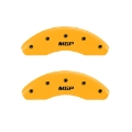 Picture of MGP 4 Caliper Covers Engraved Front & Rear MGP Yellow finish black ch
