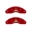 Picture of MGP Front set 2 Caliper Covers Engraved Front Chevy racing Red finish silver ch