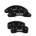 Picture of MGP Front set 2 Caliper Covers Engraved Front Sonic Black finish silver ch