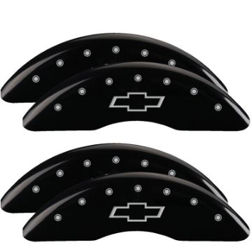 Picture of MGP Front set 2 Caliper Covers Engraved Front Sonic Yellow finish black ch