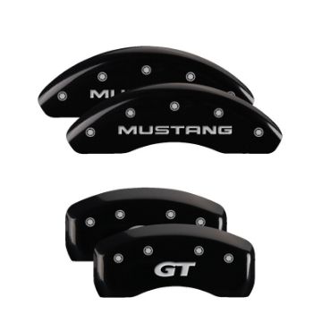 Picture of MGP Front set 2 Caliper Covers Engraved Front Oval logo-Ford Black finish silver ch