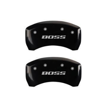 Picture of MGP Rear set 2 Caliper Covers Engraved Rear Boss Black finish silver ch