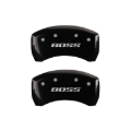 Picture of MGP Rear set 2 Caliper Covers Engraved Rear Boss Black finish silver ch