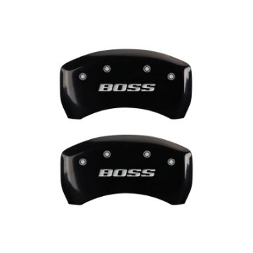 Picture of MGP Rear set 2 Caliper Covers Engraved Rear Boss Black finish silver ch