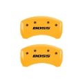 Picture of MGP Rear set 2 Caliper Covers Engraved Rear Boss Yellow finish black ch