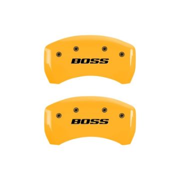 Picture of MGP Rear set 2 Caliper Covers Engraved Rear Boss Yellow finish black ch